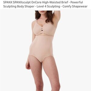 SPANX Sculpting OnCore High-Waisted Brief - Beige